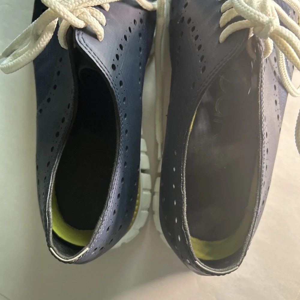 Cole Haan ZeroGrand Wingtip Oxfords Mens 9M Navy Blue C14318 Dress Sneakers